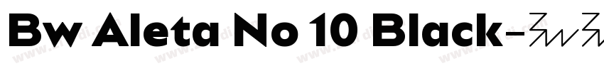 Bw Aleta No 10 Black字体转换